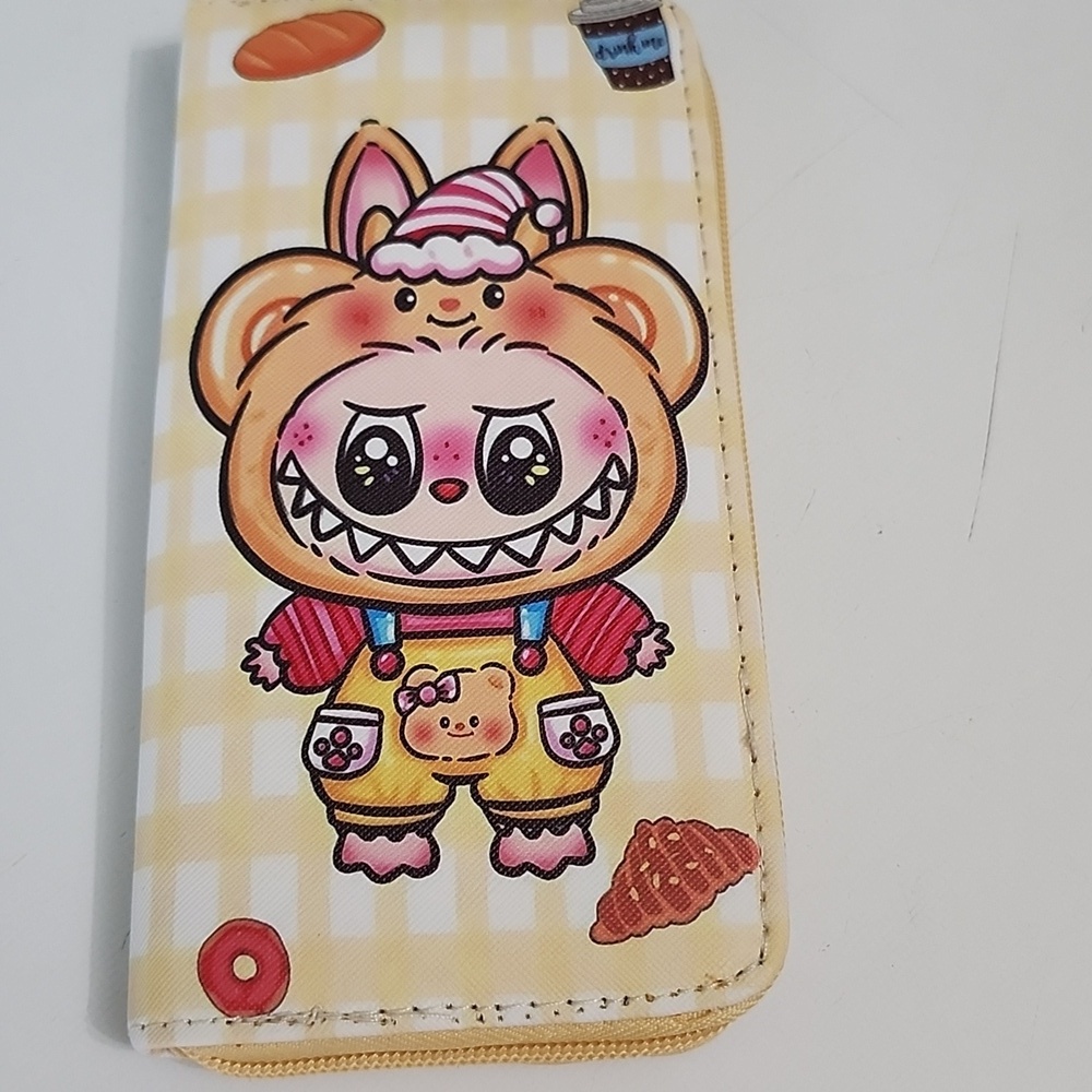 Labubu Inspired Long Wallet - Yellow New